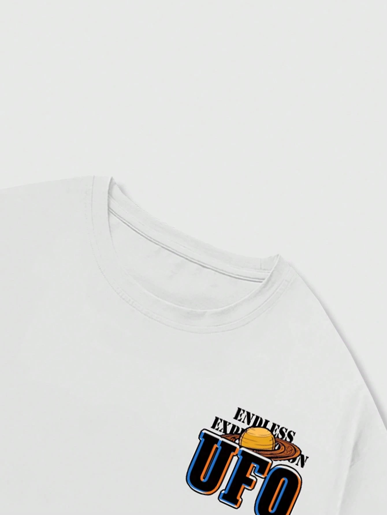 ROMWE MEN Street Life Men Cartoon & Slogan Graphic Drop Shoulder Tee, School