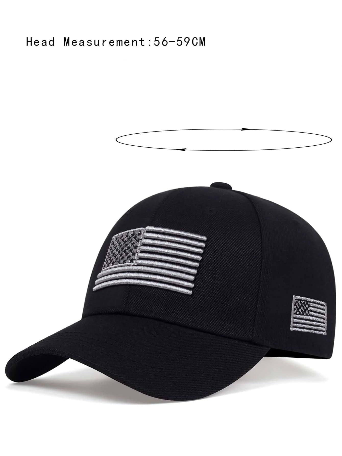 Men Flag Embroidered Baseball Cap Street