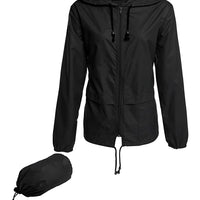 Raincoat Women Lightweight Waterproof Rain Jackets Packable Outdoor Hooded Windbreaker with Adjustable Drawstring