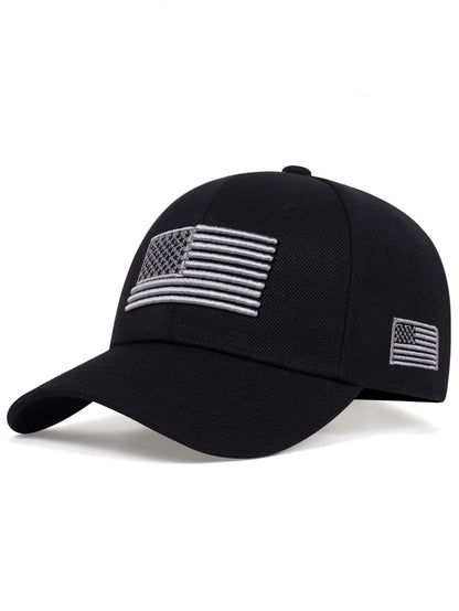 Men Flag Embroidered Baseball Cap Street