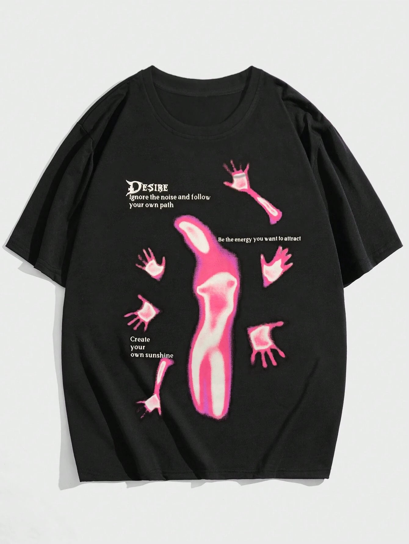 ROMWE MEN Grunge Punk Men Slogan & Figure Graphic Tee, School