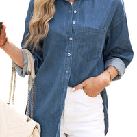 Denim Shirts for Women Button down Blouses Long Sleeve Casual Tops Fall Outfits