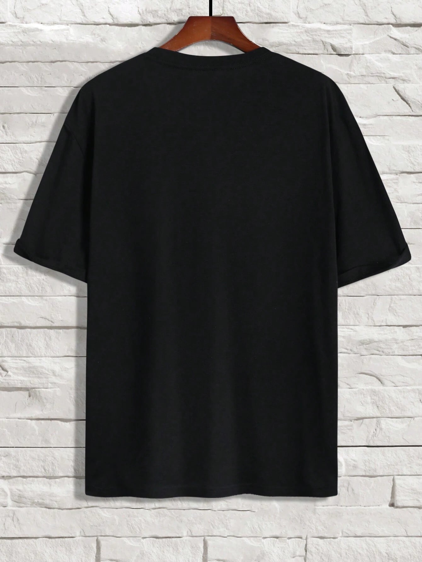 Manfinity EMRG Men Loose Fit Letter Graphic Drop Shoulder round Neck Short Sleeve T-Shirt, Going Out Street Wear, Boyfriend Gift