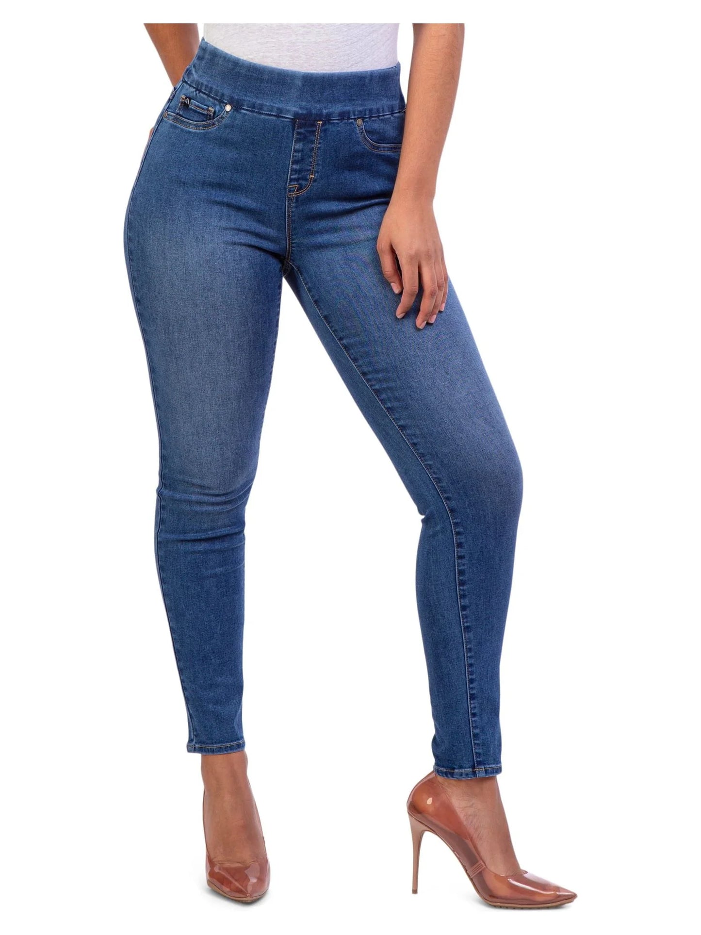 Women'S High Rise Curvy Pull on Jeggings