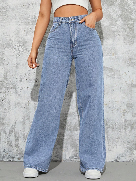 Women'S Pocketed Denim Pants