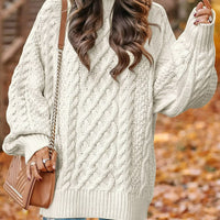 Oversized Sweaters for Women Cable Knit Chunky Pullover Sweater