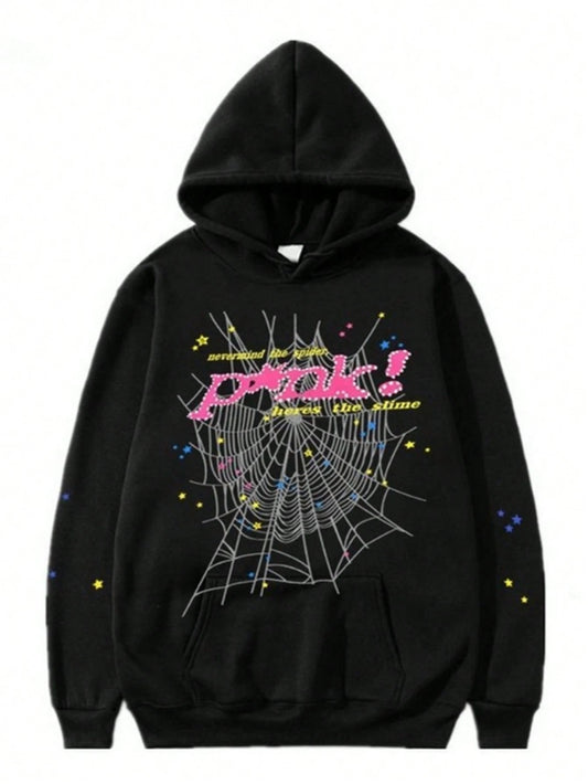 Hip Hop Spider Hoodies Set Y2K Hoodie Tracksuit Pullover Sweatshirt for Women Men Matching Hoodies for Couples