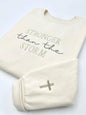 INAWLY Stronger than the Storm Sweatshirt or Hoodie | Christian Apparel | Faith Inspiration | Christian Style Crewneck | Gift for Friends,Long Sleeve Tops