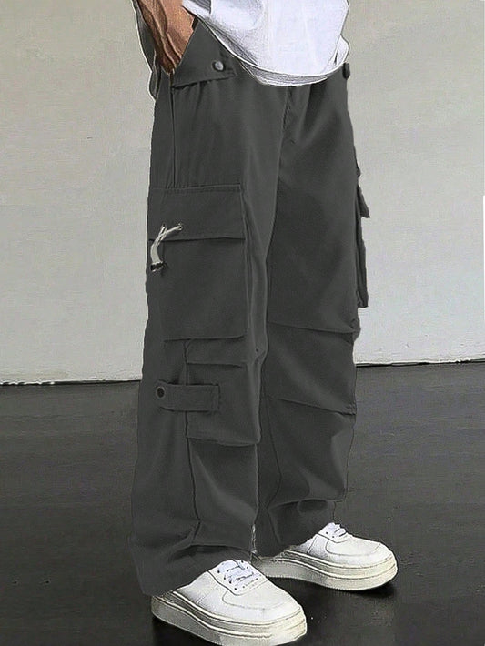 Manfinity Hypemode Loose Fit Men'S Casual Cargo Pants Baggy Cargo Pants Men