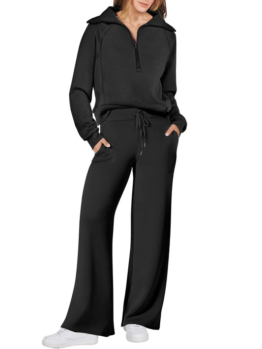 Outfit Sets for Women 2 Piece Sets Winter Casual Tracksuit Long Sleeve Lounge Set Outfits with Pockets