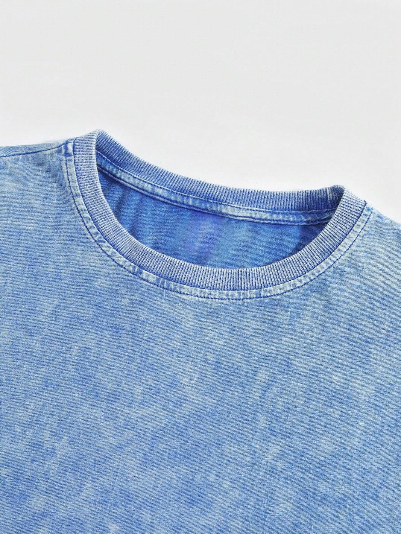ROMWE MEN Street Life Men'S Casual Loose round Neck Oversized Short Sleeve T-Shirt for Summer, School