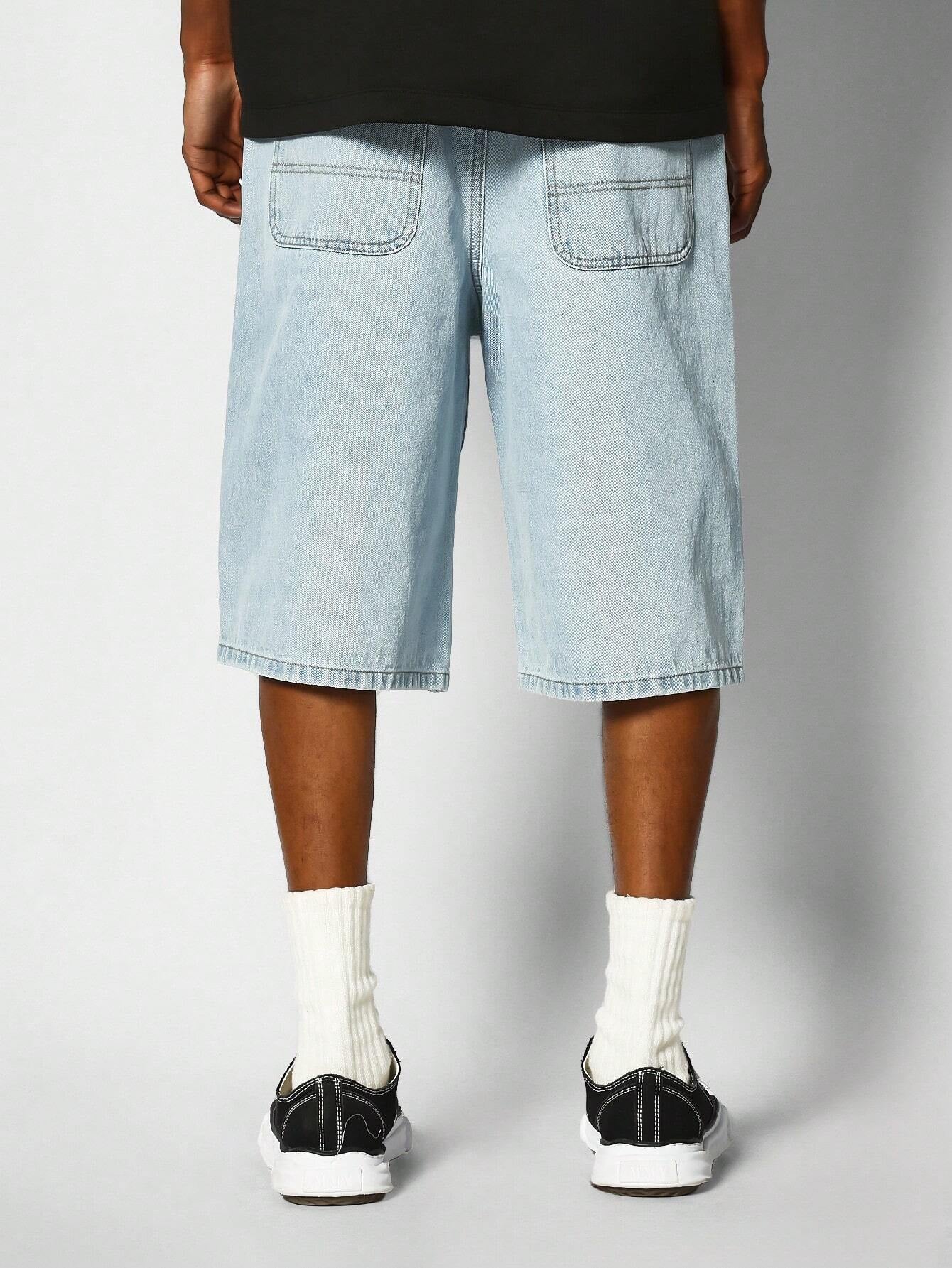 SUMWON Washed Denim Jort