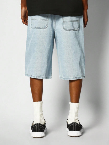 SUMWON Washed Denim Jort