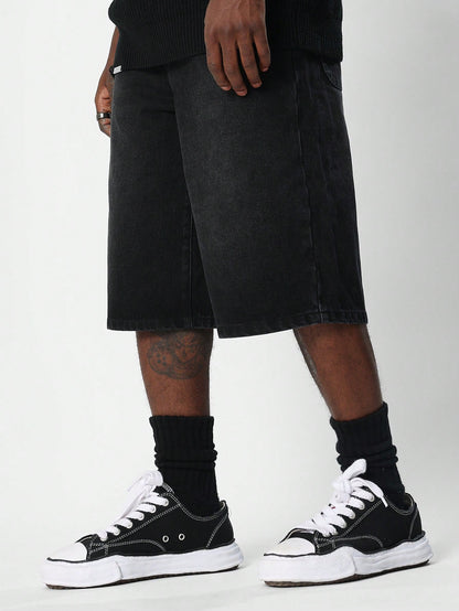 SUMWON Washed Denim Jort
