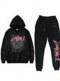 Hip Hop Spider Hoodies Set Y2K Hoodie Tracksuit Pullover Sweatshirt for Women Men Matching Hoodies for Couples