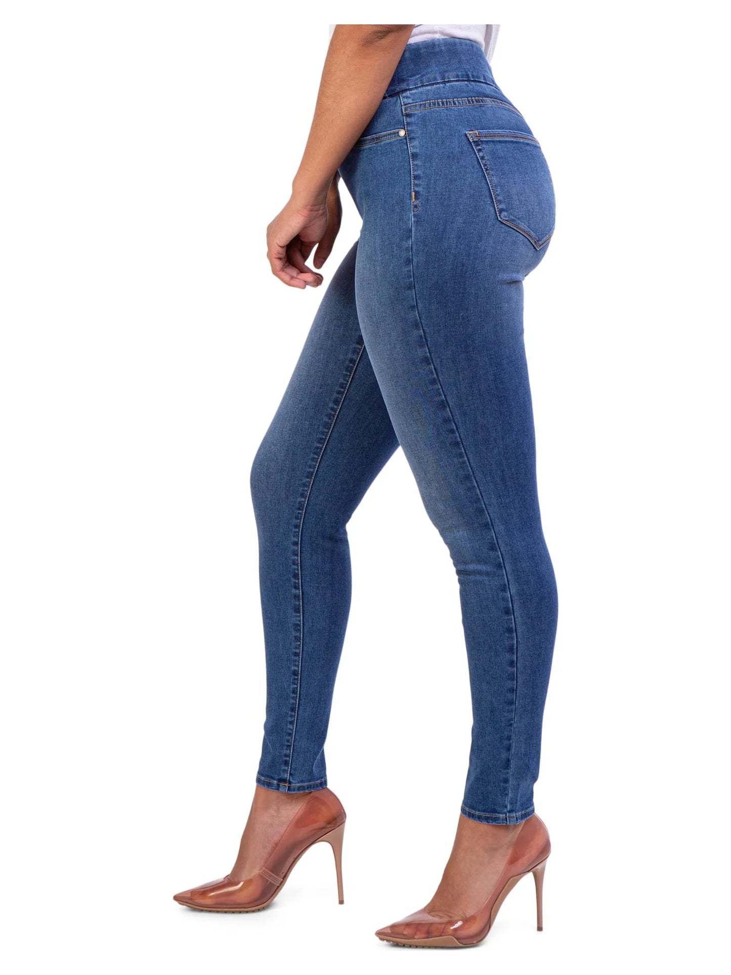 Women'S High Rise Curvy Pull on Jeggings