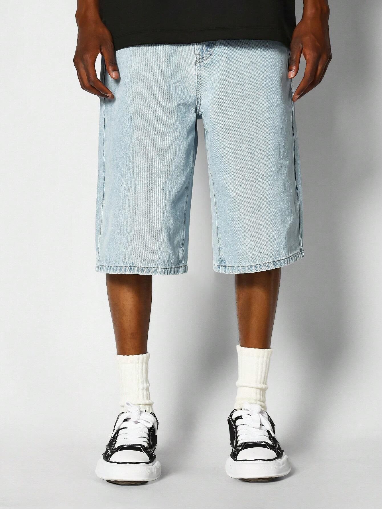 SUMWON Washed Denim Jort