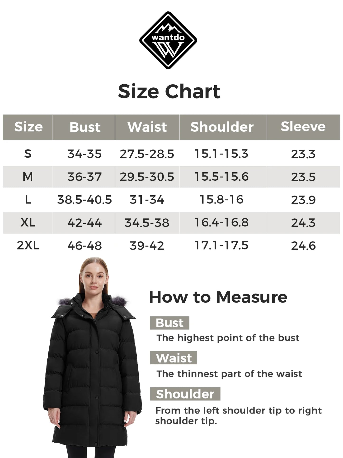 Women'S Recycled Thicken Winter Coat Waterproof Winter Jacket Long Winter Snow Jacket Black L