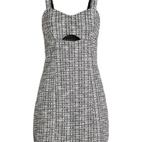 Juniors’ Cut Out Boucle Dress, Sizes XXS-XXL