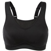 Women'S Sports Bras plus Size High Impact Full Support Non-Padded Wireless Workout Running Exercise Bra Activewear, Black 36DDD