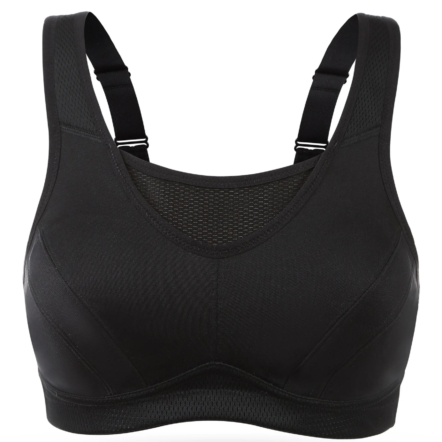 Women'S Sports Bras plus Size High Impact Full Support Non-Padded Wireless Workout Running Exercise Bra Activewear, Black 36DDD