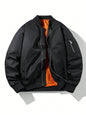 Men'S Plain Baseball Collar Casual Retro New Tops Baseball Jacket, Spring/Autumn