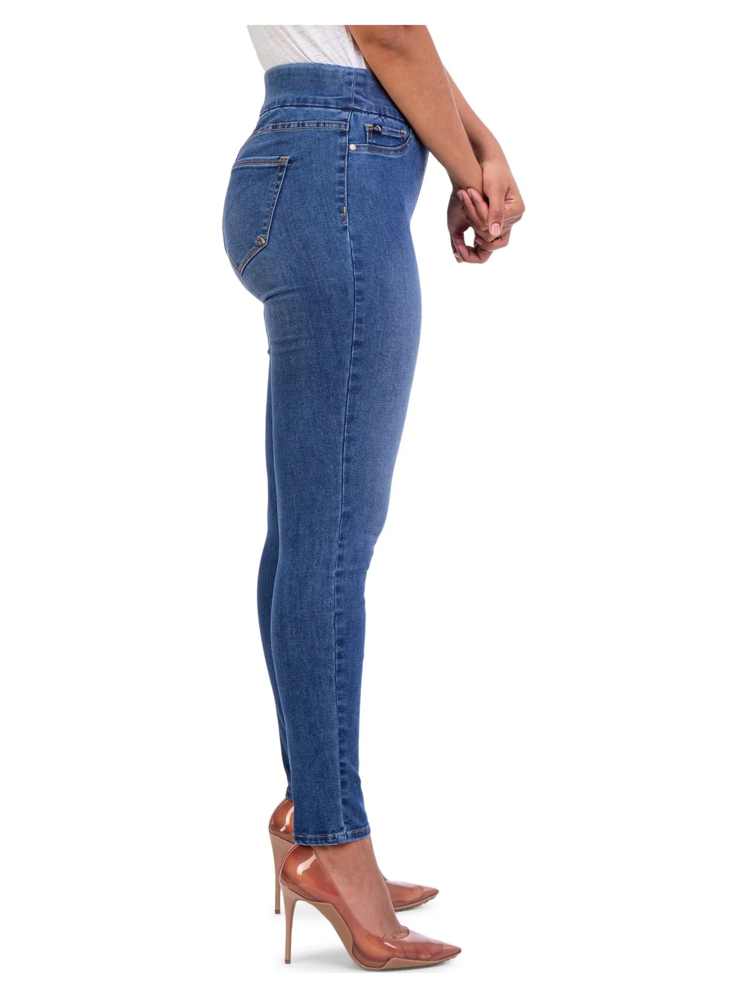 Women'S High Rise Curvy Pull on Jeggings