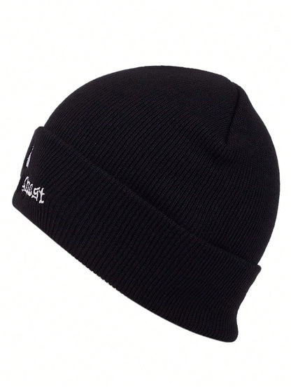 Men Alien Embroidered Beanie Street