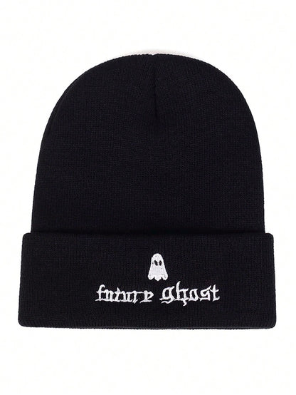 Men Alien Embroidered Beanie Street