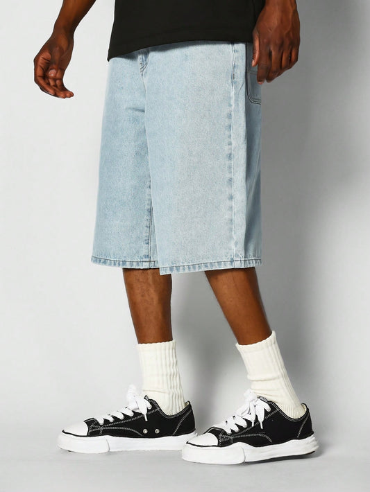 SUMWON Washed Denim Jort