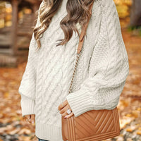 Oversized Sweaters for Women Cable Knit Chunky Pullover Sweater