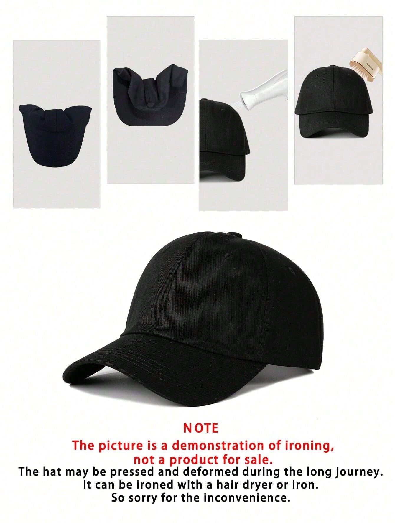 1Pc Outdoor Adjustable Sun Protection Embroidered Letter Baseball Cap for Spring and Autumn