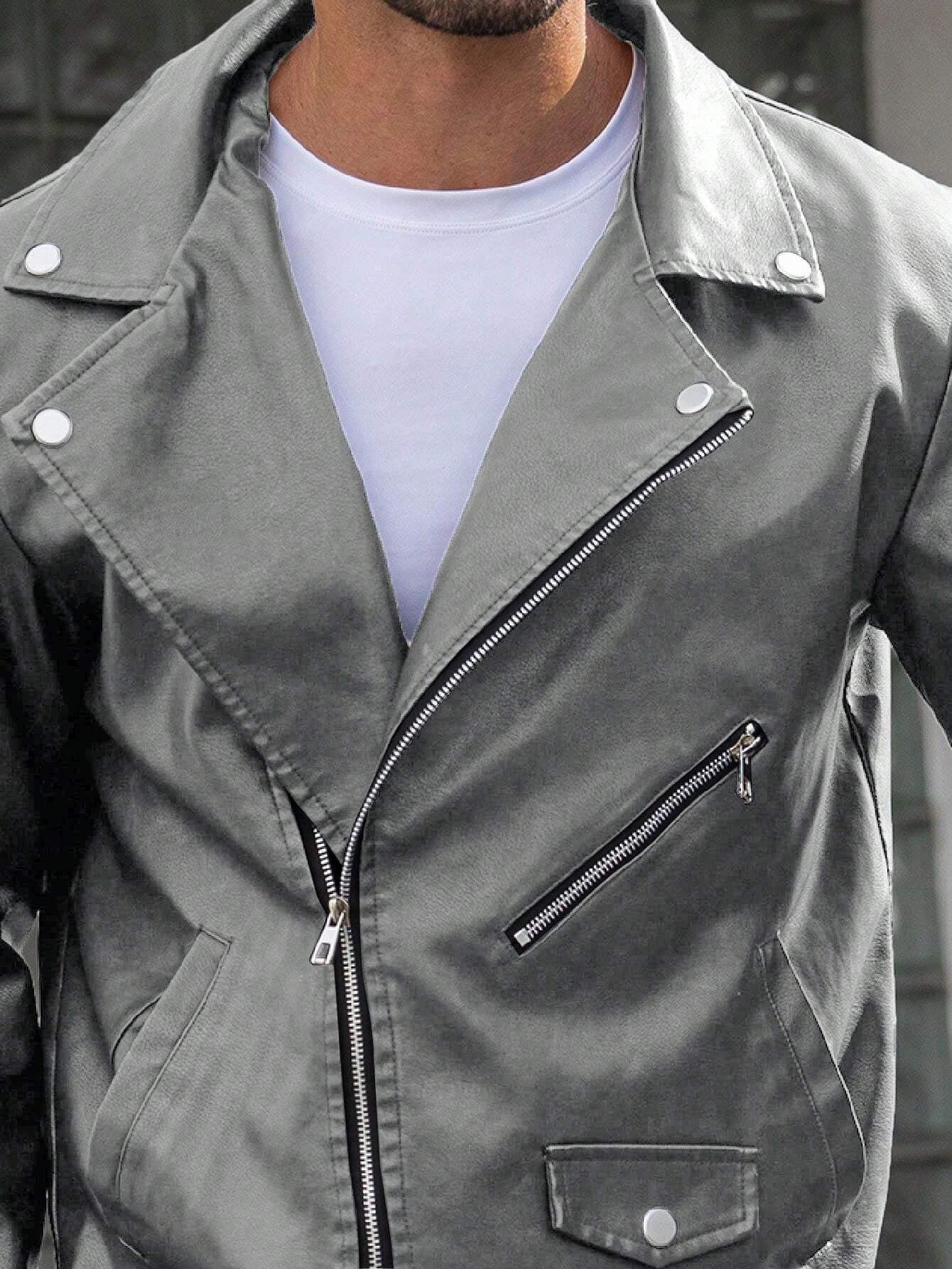 Manfinity LEGND Men'S Vintage Casual Lapel Jacket, Autumn Season