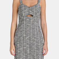 Juniors’ Cut Out Boucle Dress, Sizes XXS-XXL