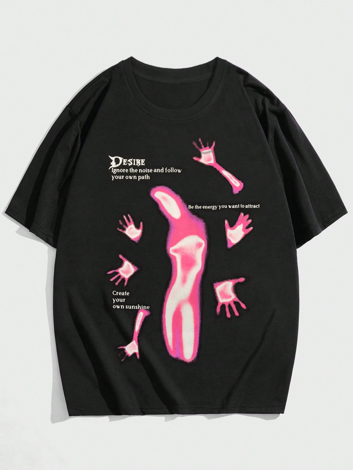 ROMWE MEN Grunge Punk Men Slogan & Figure Graphic Tee, School